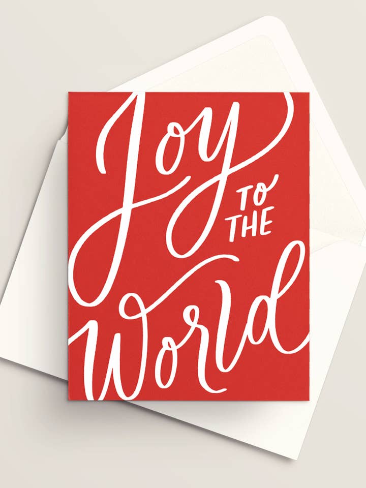 Glæde til verden julekort | Kristent julekort | Håndlavet julekort | Feriejulekort | Julekort | Julen 2025 | Tro-baseret for engroshandel hos Vivi Furlong