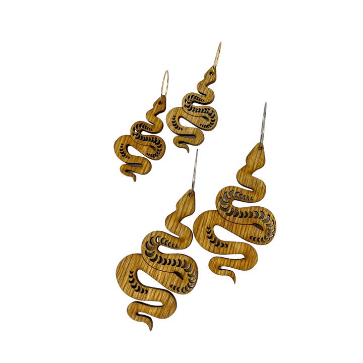 lovelevel - Wholesale Dangle Earrings - Natural Wood Earrings | SNAKES