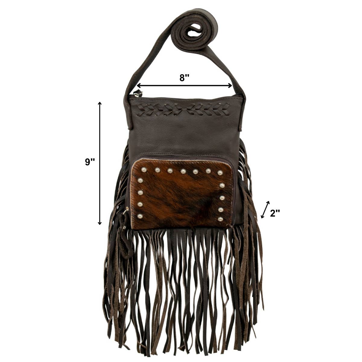 American West - Vendita all'ingrosso Borsa a tracolla - Donna - Borsa a tracolla Cowgirl con frange e tasca frontale12