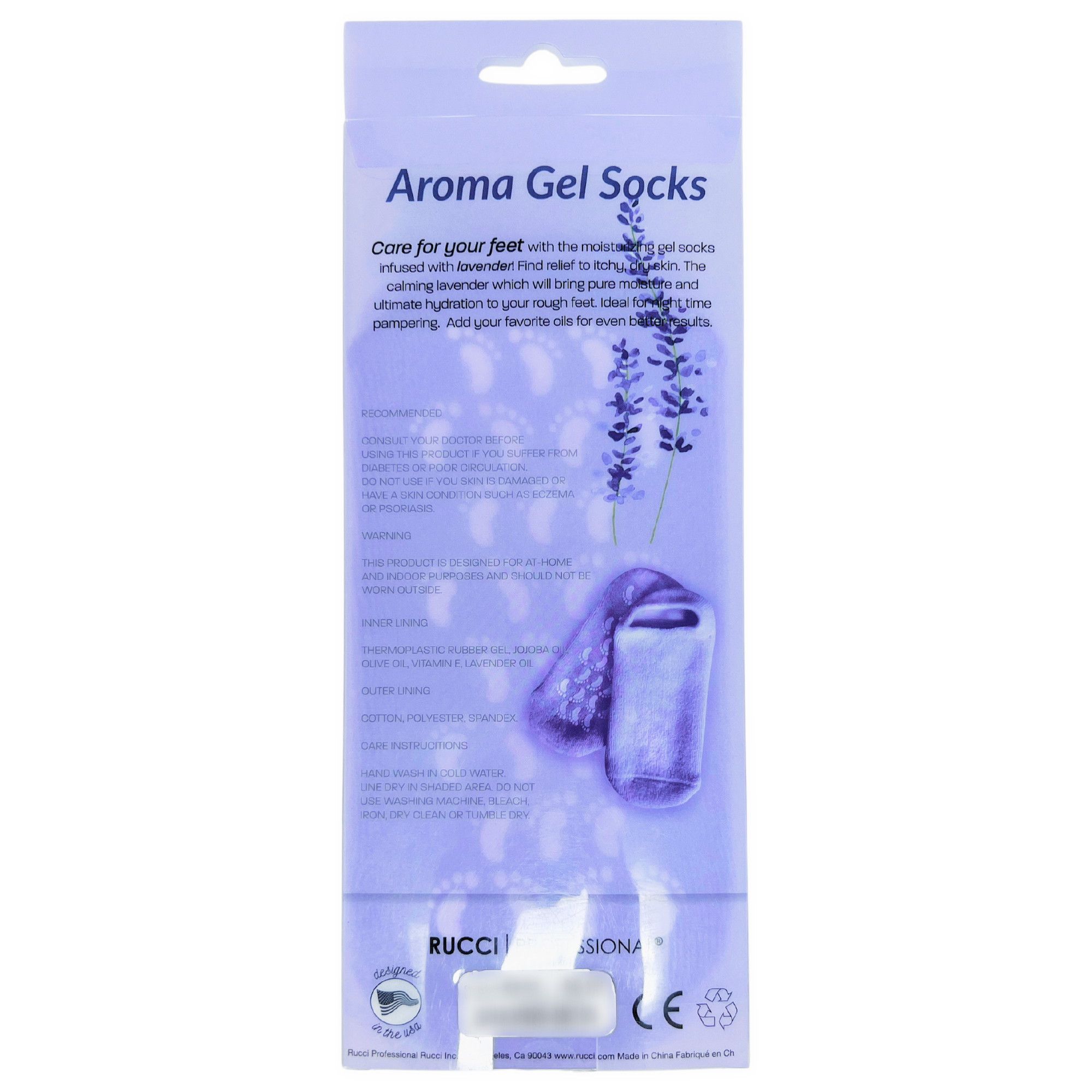 Rucci Professional - Wholesale Moisturizing Socks - RL403 Moisturizing Gel Booties – Hydrating Aromatherapy Foot4