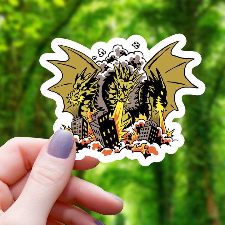 Hydra Dragon Monster klistermærke - 3" for engroshandel hos Mimic Gaming Co