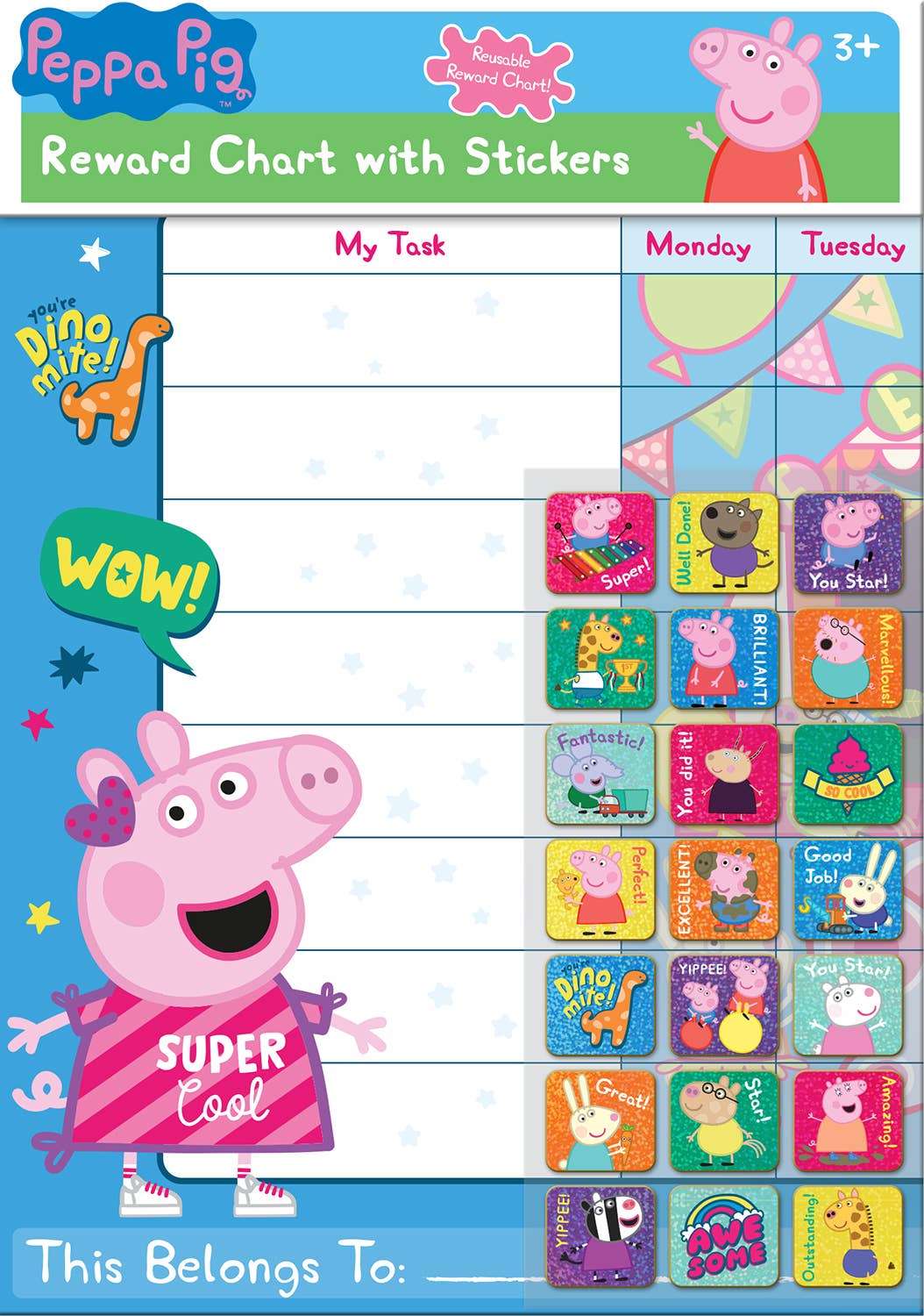 Paper Projects Ltd – wholesale Sticker – Child & baby – Peppa Pig Reward Chart0