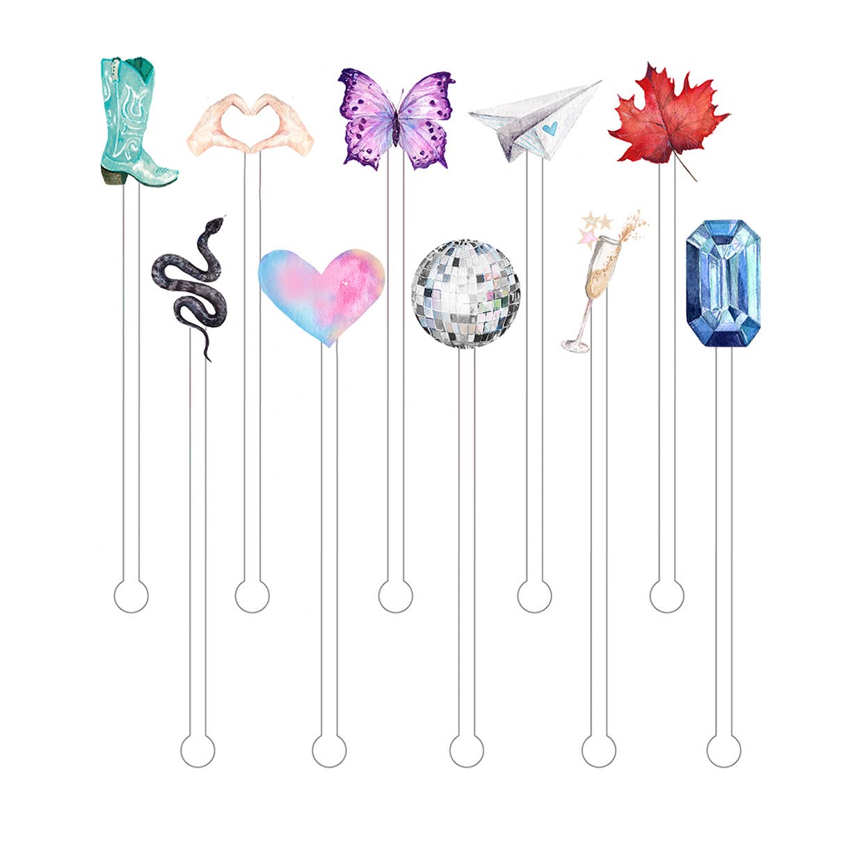 Cami Monet - Wholesale Drink Stirrer - Taylor Swift Eras Tour Icons Stir Sticks Drink Stirrers0