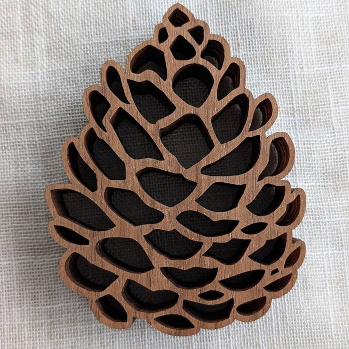 Handmade Pinecone Coaster Set of 4 for wholesale by Foxwood Gifts Canada
