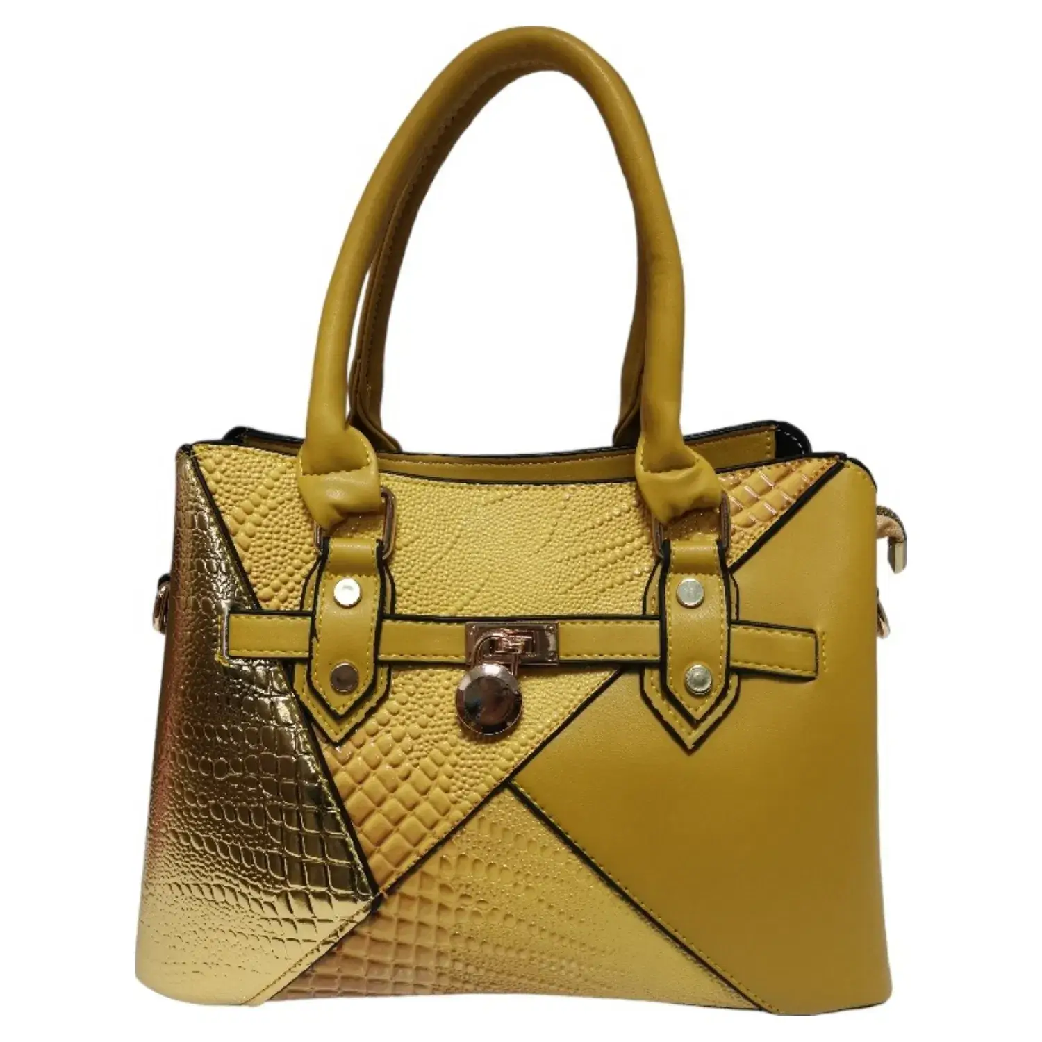 Superbia – wholesale Tote bag – Women's – Multi Colour Tote Bag with Padlock Detail -JH0027
