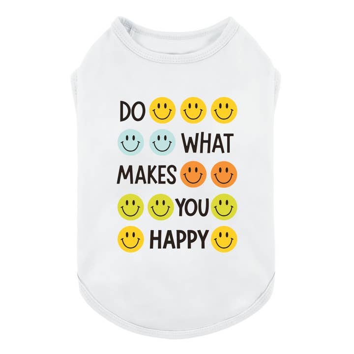 Camiseta de Cão "Faz o que te faz feliz" por atacado de Fitwarm