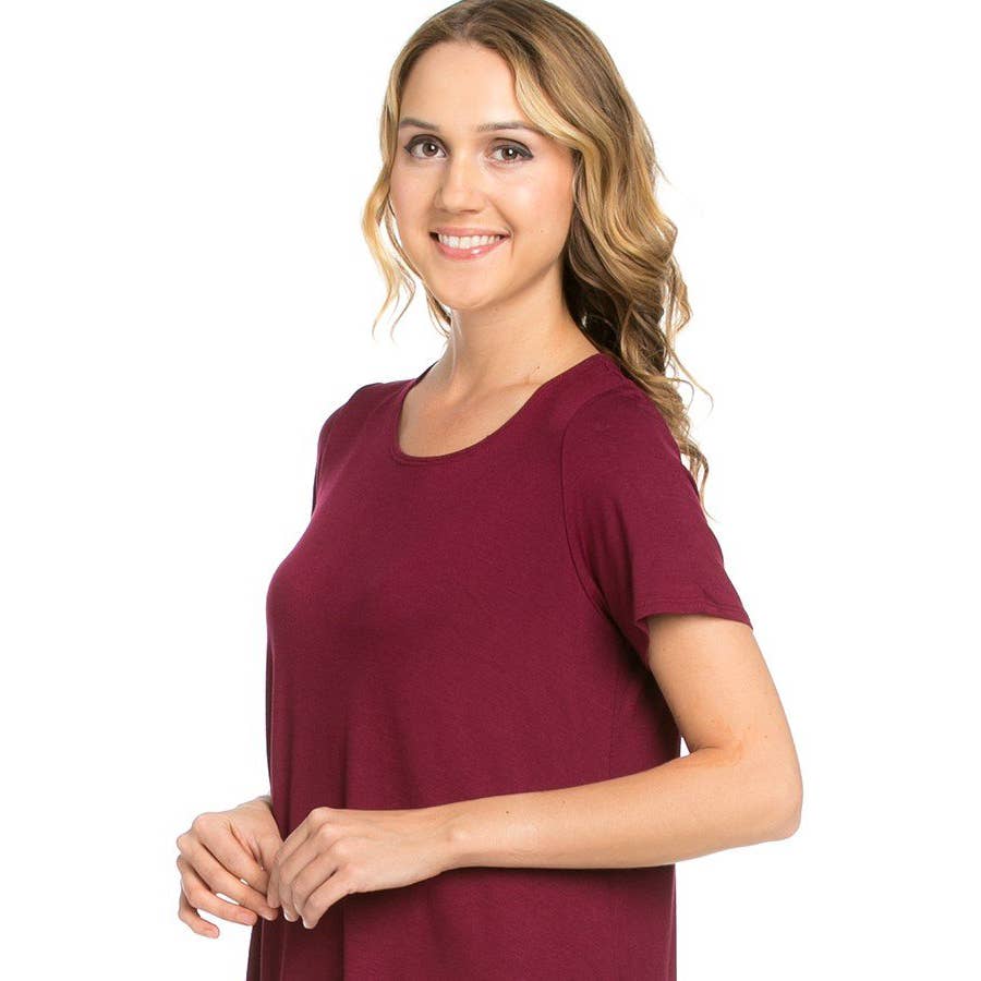 Azules Clothing - Wholesale Tunic - Women's - ATP-2267RS Piko Short Sleeve Tunic22