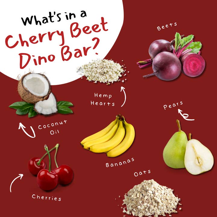 DINO BARS - Wholesale Snack Bar - DINO BARS Cherry Beet Bar | Single Unit1