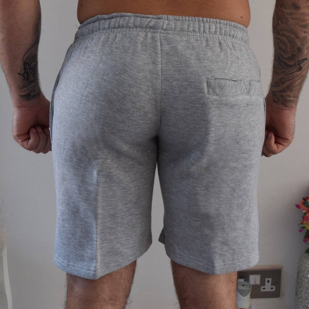 Twisted Saint - Wholesale Shorts - Men's - Grey Plain Shorts. Unisex Cotton Sweatpants Pockets Fashion 1
