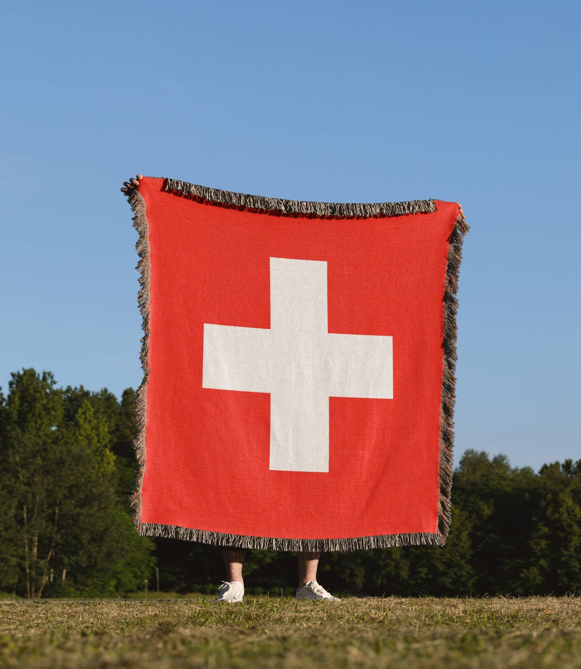 3dRose - Wholesale Throw Blanket - 3dRose, Flag of Switzerland - Swiss red and white cross - Europe - European country - world travel souvenir, Blanket1