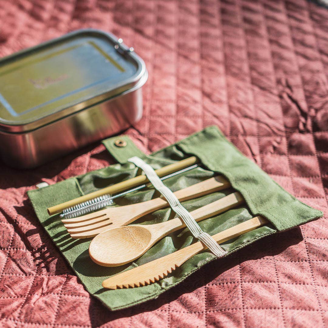 Be Aware - Wholesale Assorted Cutlery Set - Bamboo Picknick Cutlery Set2