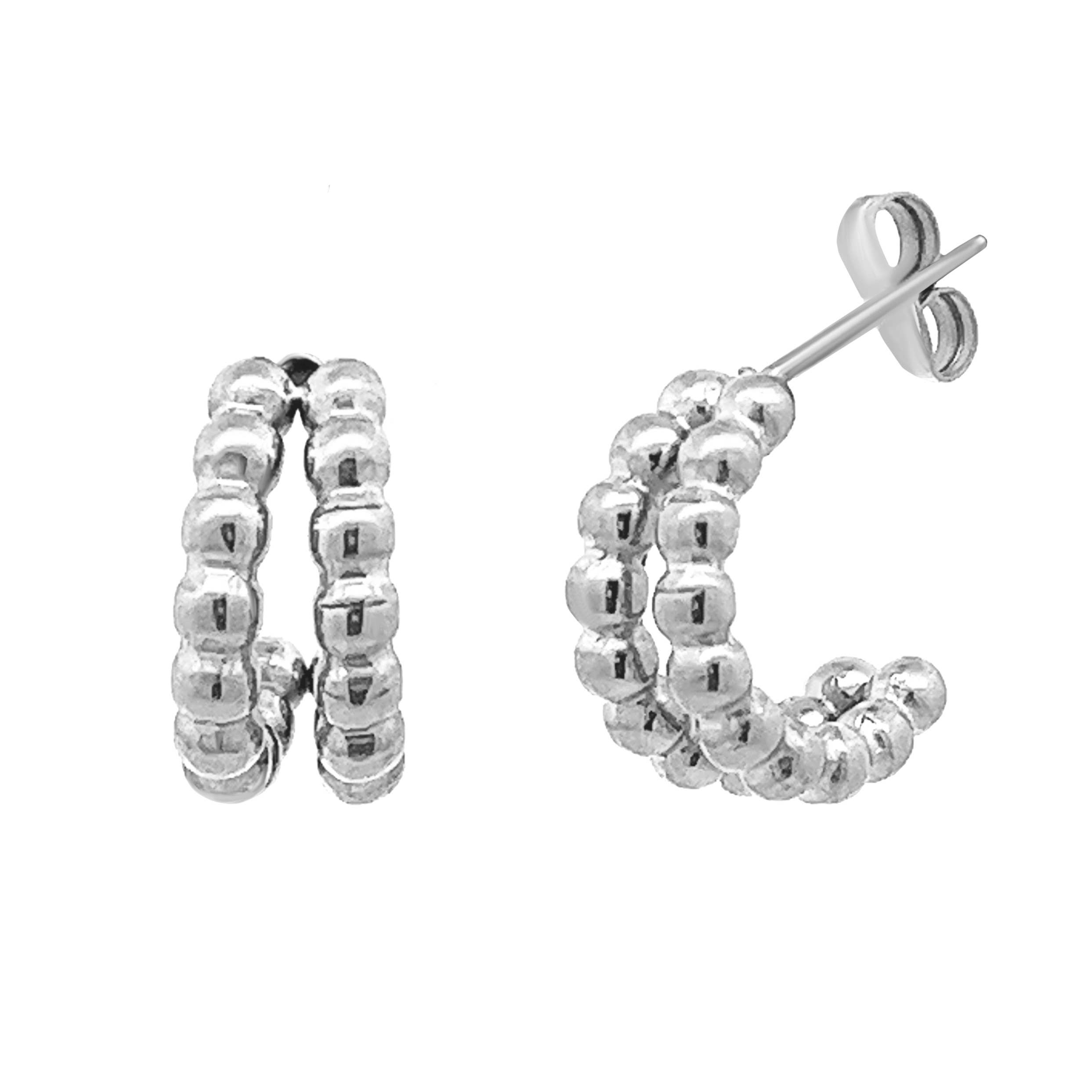 AMORINO SRL - Wholesale Oorringen - Oorbel met gebogen cirkel - DY2271364D1090