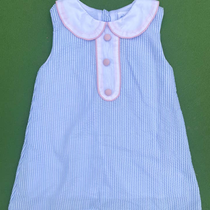 Seersucker Dress for wholesale by Huckleberry Hill Kids