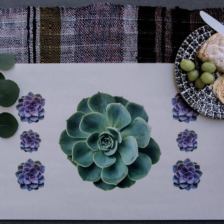 SOOLIP - Wholesale Disposable Placemat - Paper Placemats - Succulents