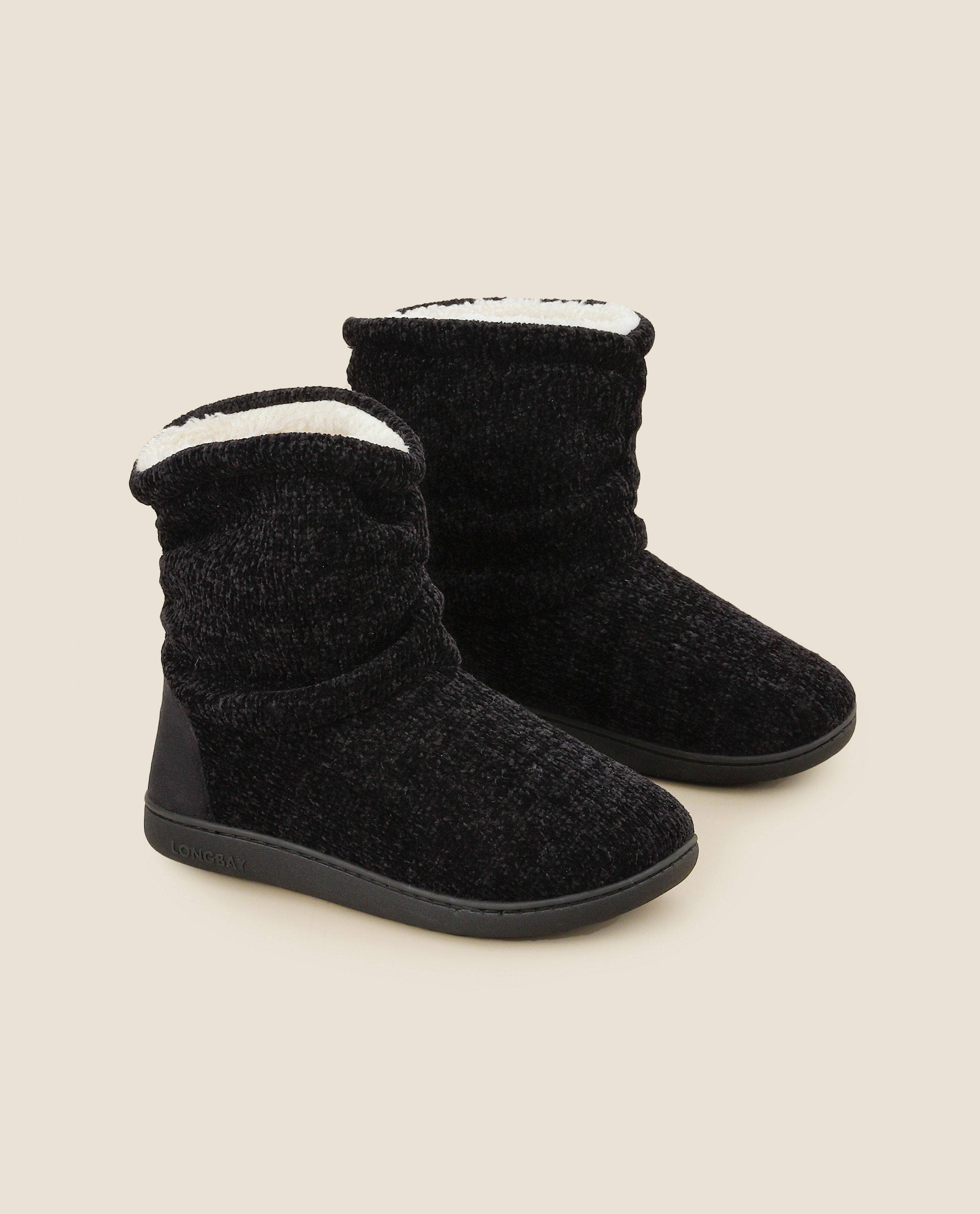 LongBay - Vente Bottines – femme - Chaussons bottillons en tricot chenille pour femmes Fuji15
