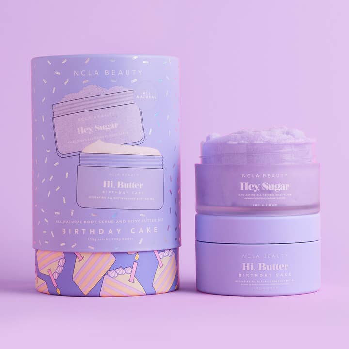 NCLA Beauty - Wholesale Body Scrub/Exfoliant - Birthday Cake Body Scrub + Body Butter Set0