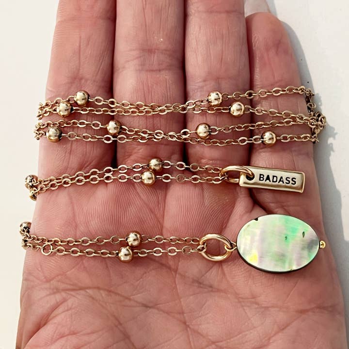 Katia Designs - Wholesale Pendant/Charm Necklace - "Badass" Dainty Necklace0