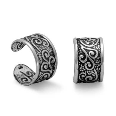 Ear Cuffs florales oxidados para venta al por mayor de Senoval Jewelry Co.