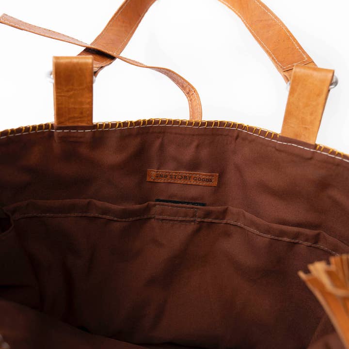 2nd Story Goods + Haiti Design Co – Sacola - Mulher por atacado – Bolsa de couro de cabra6