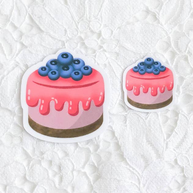 Blueberry Cheesecake Die Cut Sticker for wholesale by Stick and Scribble