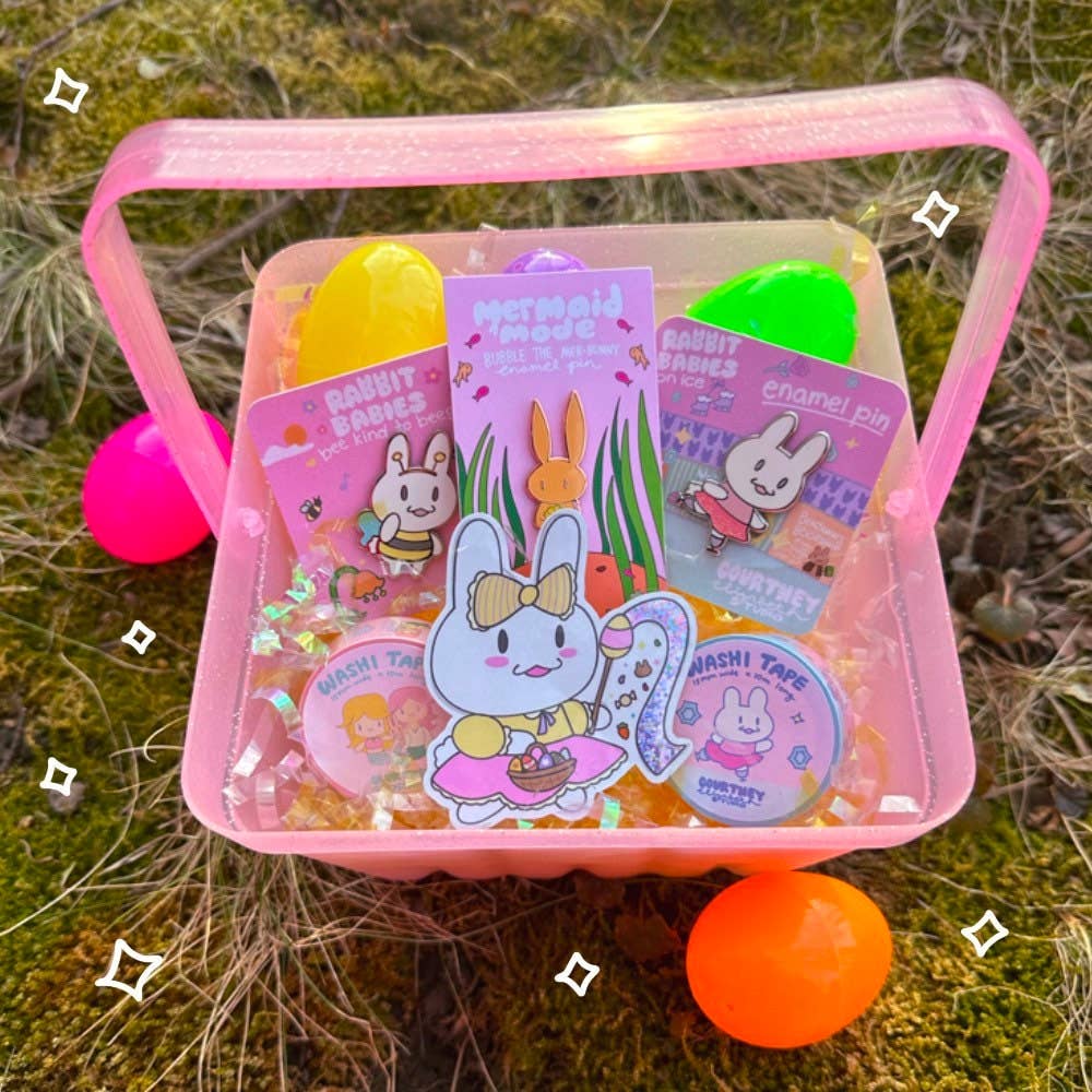 Courtney Elizabeth Studio - Wholesale Sticker - Rabbit Easter Parade Waterproof Glitter Vinyl Sticker2