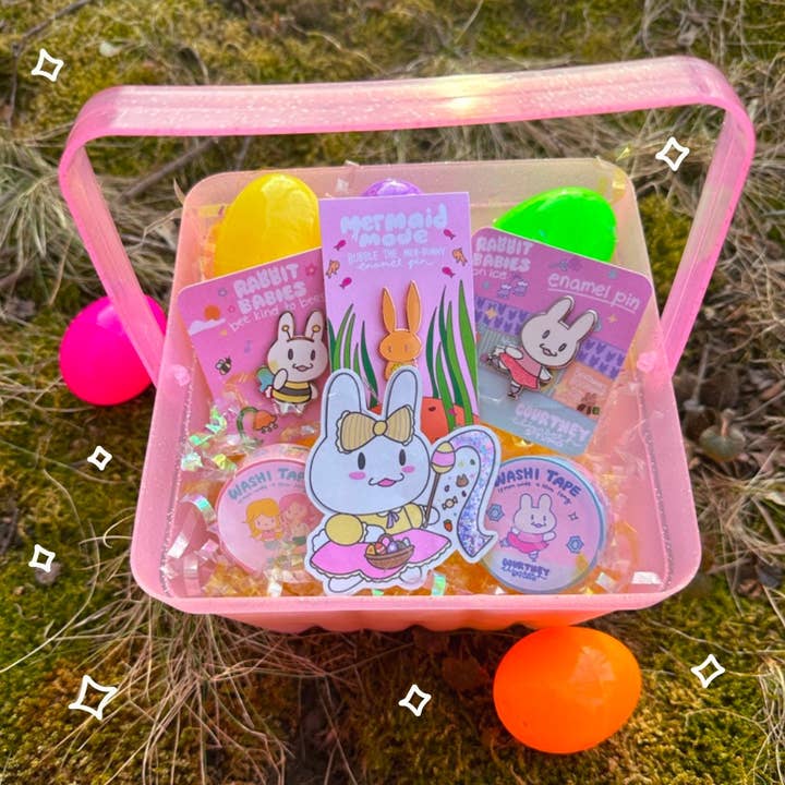 Courtney Elizabeth Studio - Wholesale Sticker - Rabbit Easter Parade Waterproof Glitter Vinyl Sticker2