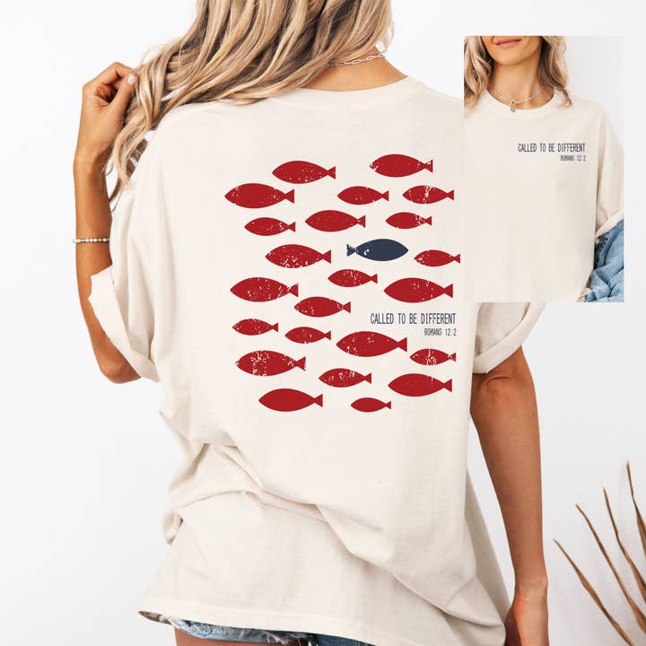 T-shirt "Appelé à être différent" - Graphique floral printanier occidental pour la vente par Wholehearted Motherhood and Co.