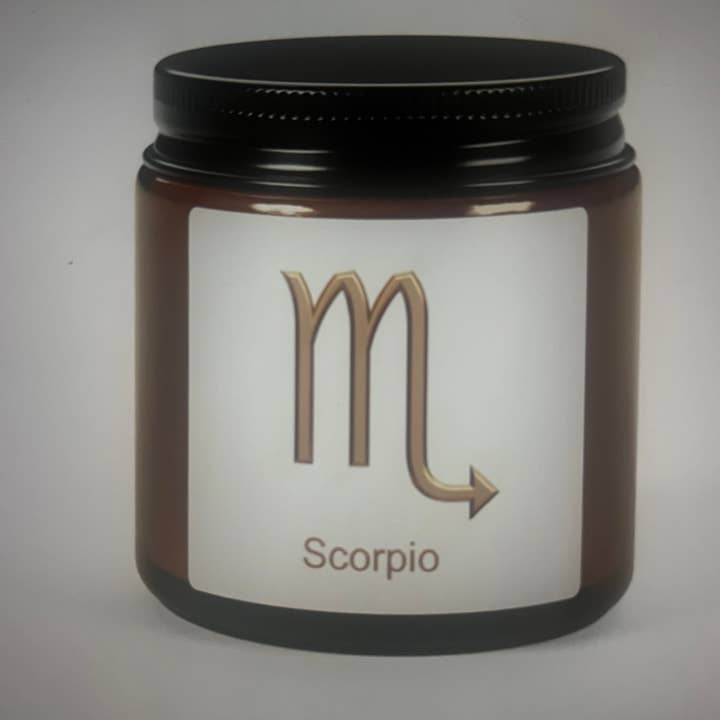 Scented Scorpio Zodiac Candle for wholesale by Charmed Abode Shoppe