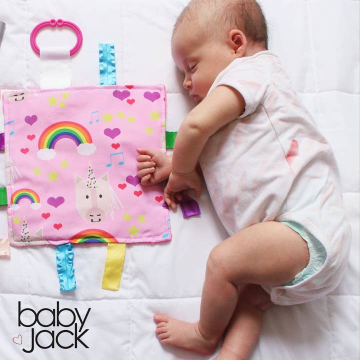 Baby Jack and Company - Wholesale Security/Cuddle Blanket - Baby - Unicorn Magic & Rainbows Learning Lovey Collection8
