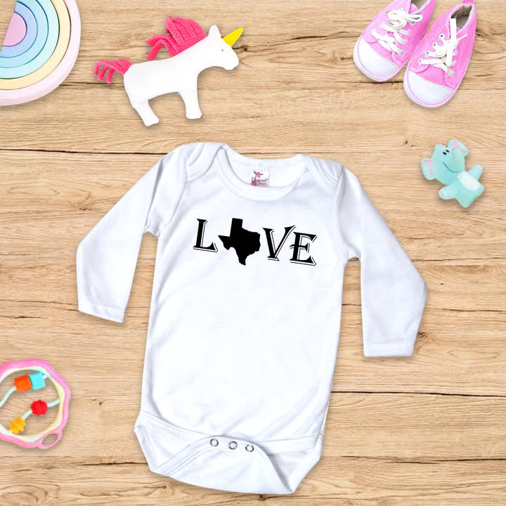 Love Texas - Baby Onesie for wholesale by ImprintKidsClothing