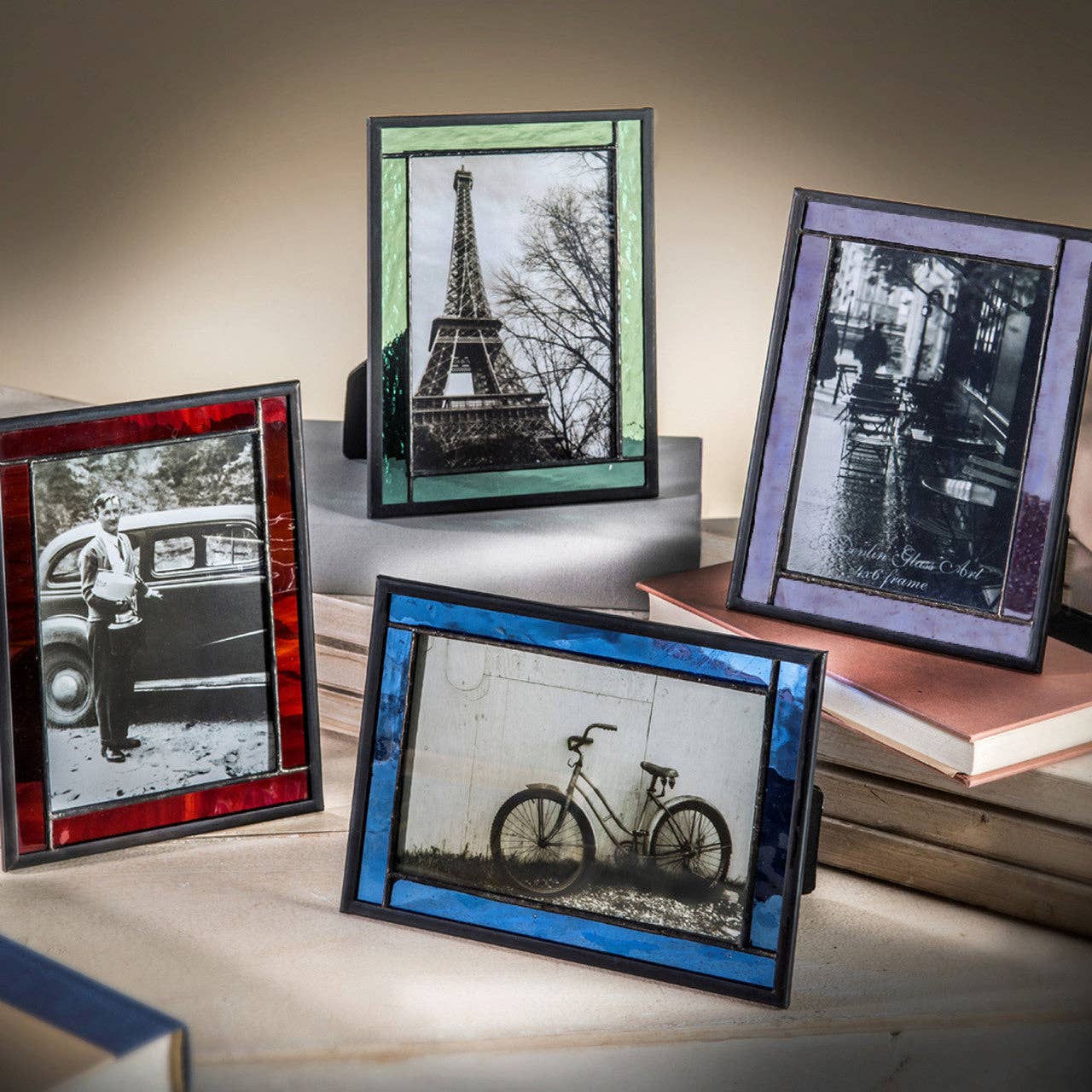 J Devlin Glass Art & Bert Anderson Collection - Vente Cadres photos - Pic 324 Verre Bleu - Série de Cadres à Chevalet9