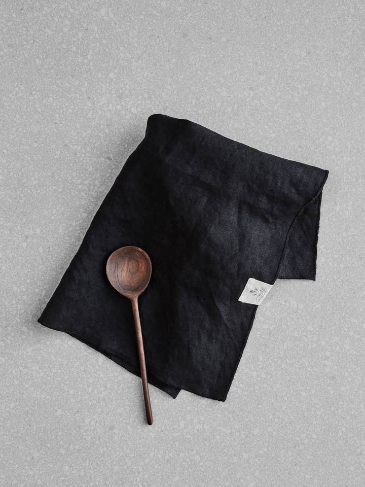 Set of 2 Linen Napkins - Black for wholesale by confetti mill