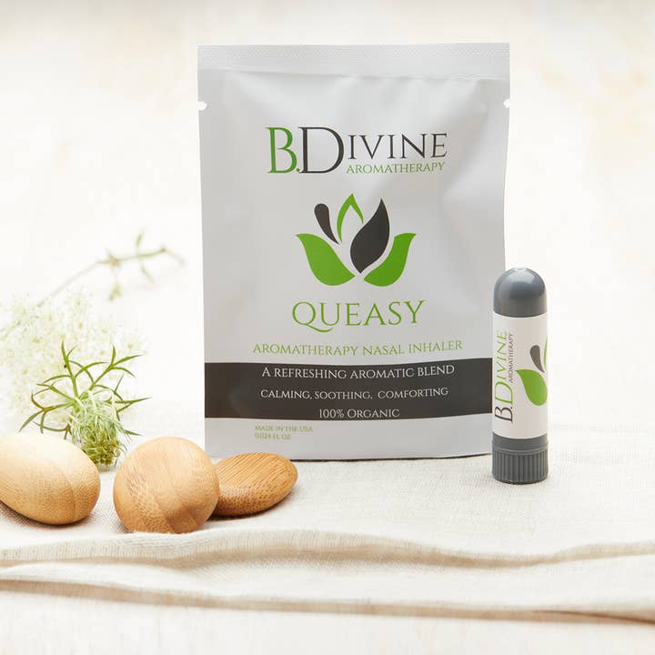 Organic, Queasy Essential Oil Inhaler | Chamomile & Lavender for wholesale by B. Divine Aromatherapy
