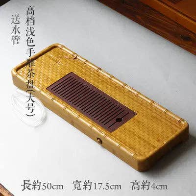 everythingbamboo – Bandeja de servir por atacado – Tabuleiro de chá de bambu Premium Gongfu Bandeja de servir chá e café artesanal8