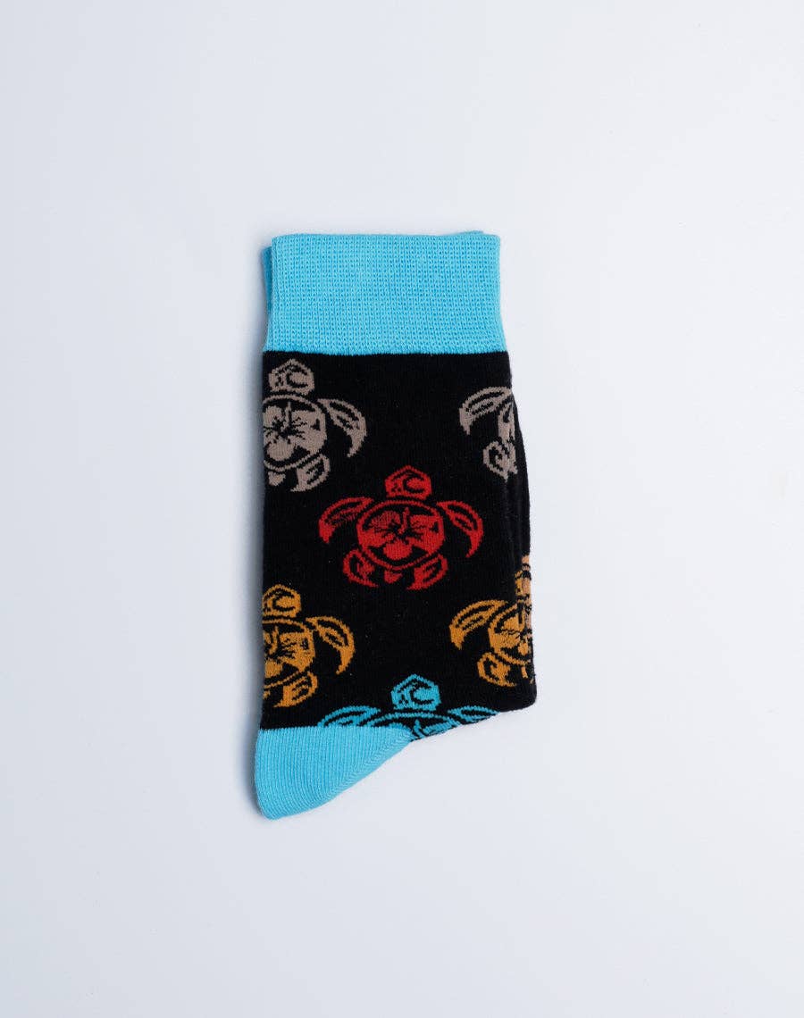 Just Fun Socks - Wholesale Socks - Kids - Kids Tribal Turtle Hawaii Crew Socks4