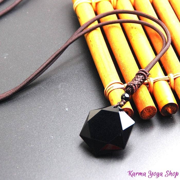 KARMA YOGA SHOP - Wholesale Pendant/Charm Necklace - Black Obsidian “Star” necklace3