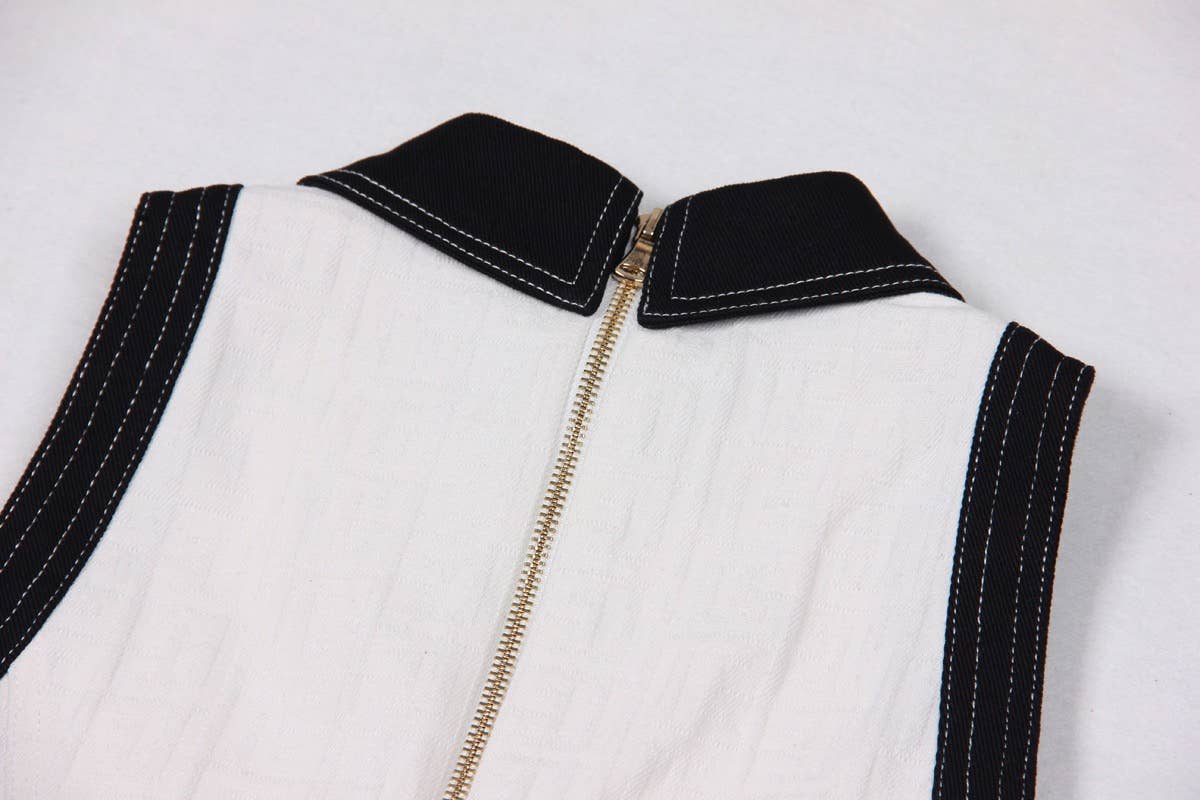 Productseeker - Wholesale Dress - Women's - DR038 Short-sleeved Dress With Gold Buttons12