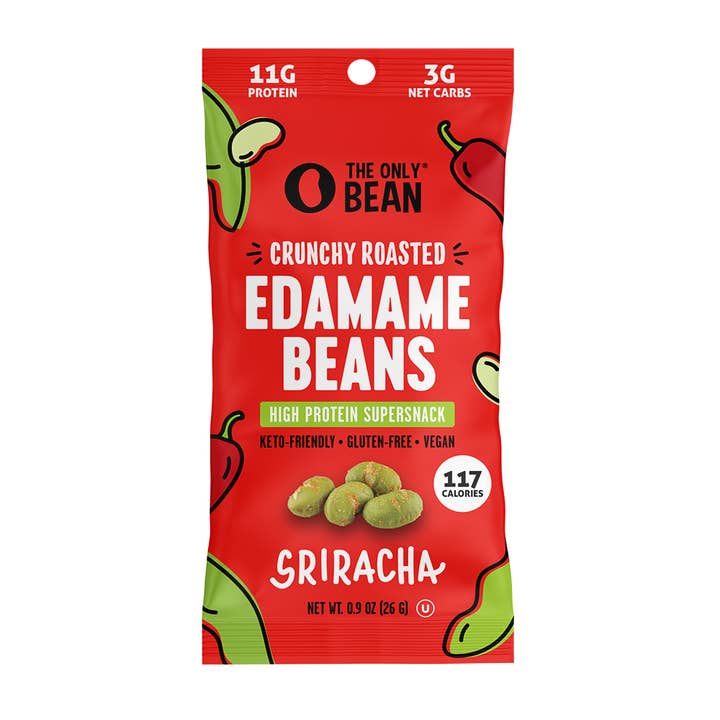 The Only Bean - Wholesale Nuts - Crunchy Roasted Edamame Sriracha - 0.9oz (16 pack)1