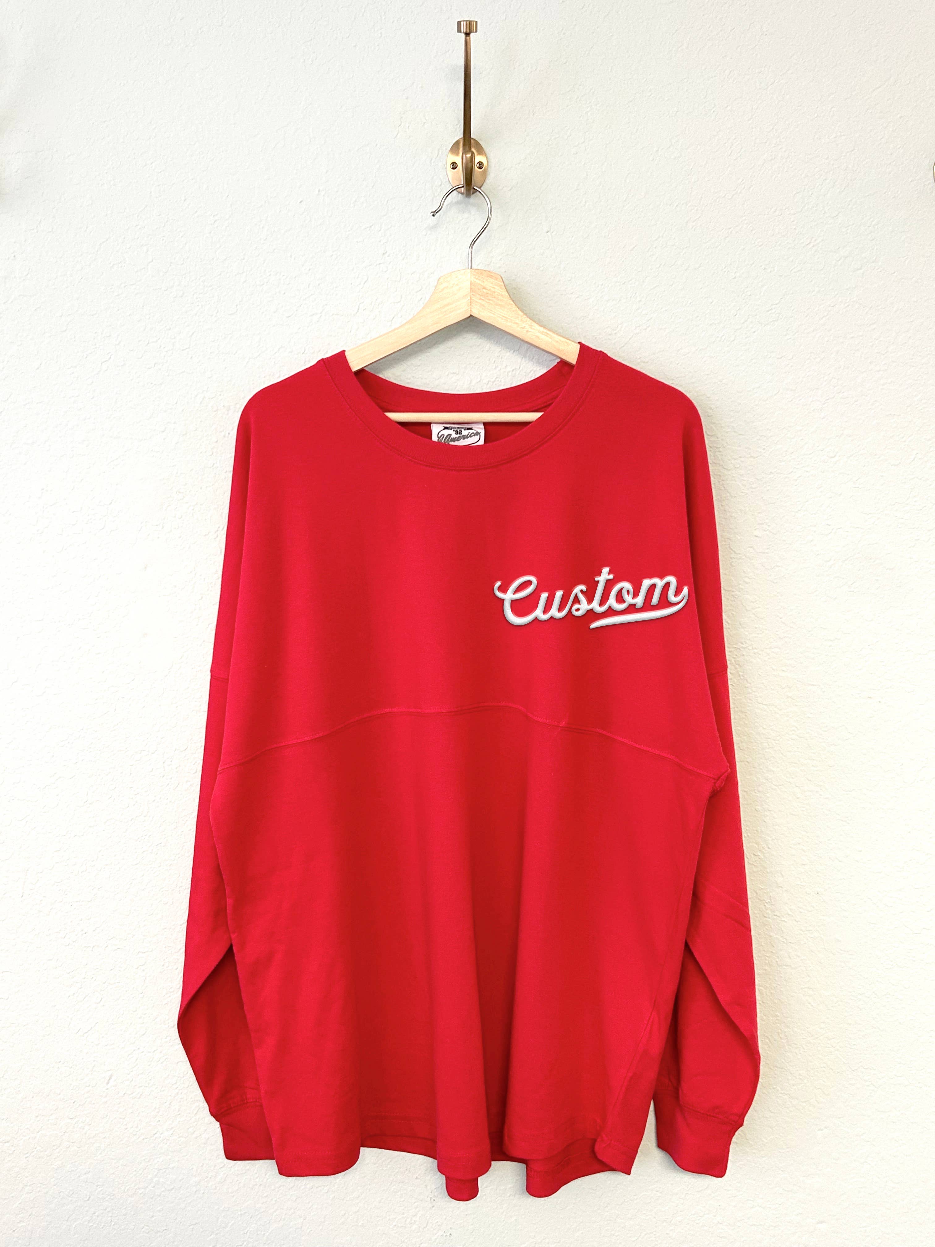 Nobullwoman Apparel - Wholesale Graphic Sweatshirt - Women's - CUSTOM PUFF PRINT Long Sleeve Jersey Tee Oversize Back Print13