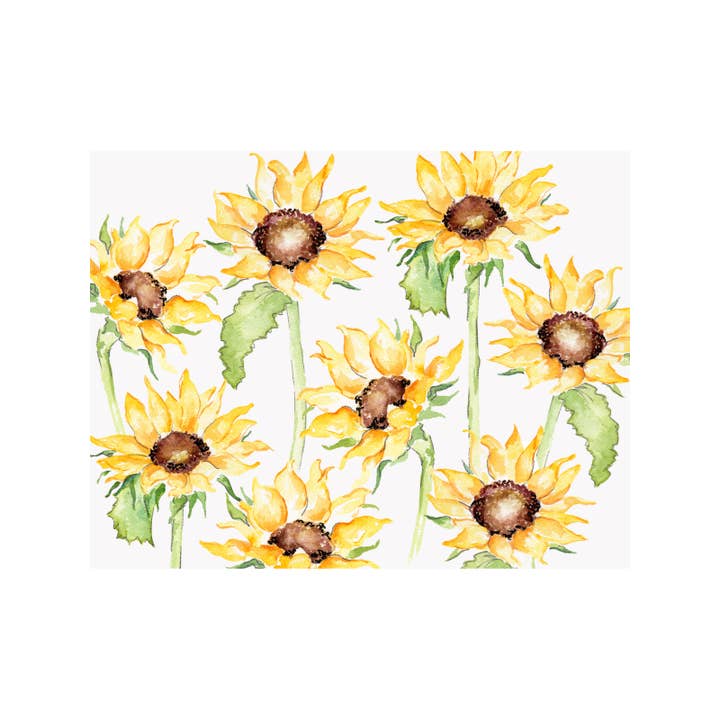 Sunflower Floral Note Card for wholesale by Brake Ink Stationery