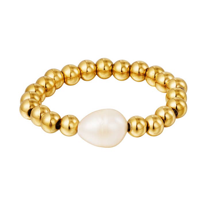 SHINE BUY - Wholesale Band/Stacked Ring - Ring pearl0