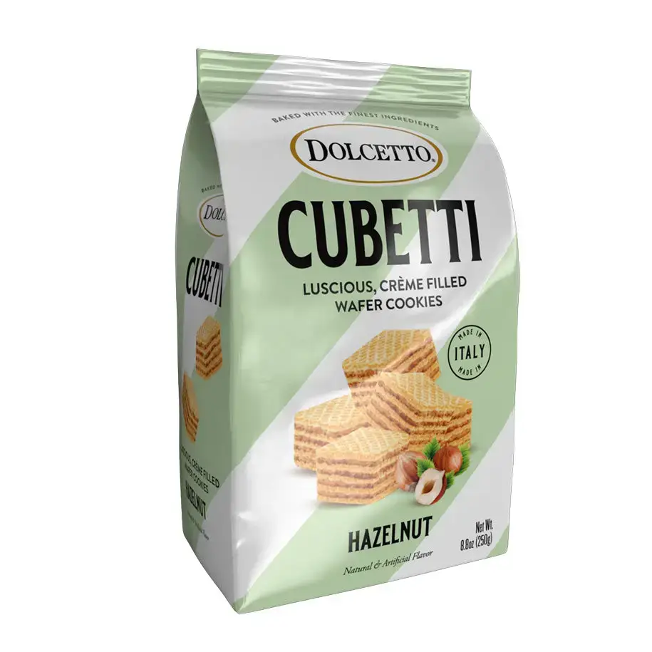 Mercato di Bellina - Wholesale Cookie - Dolcetto Cubetti – Hazelnut Cream Filled Wafer Cookies0