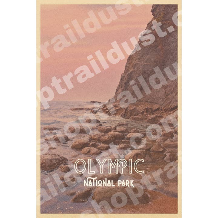 Traildust Goods - Wholesale Postcard - Olympic Rialto Beach Titled Vintage Inspired 4x6 Postcards3