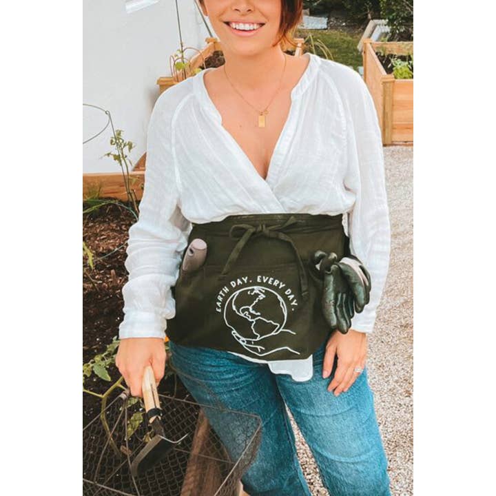 Nature Supply Co - Wholesale Apron - Earth Day Every Day Garden Waist Apron | Gardener Gift1