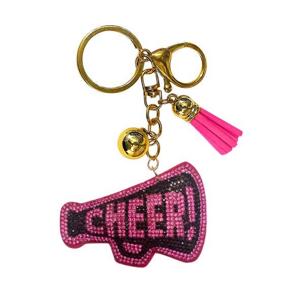 Queens Designs - Wholesale Keychain - Women's - Cheer Crystal Bling Keychains2