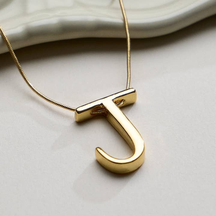 Frem - Wholesale Pendant/Charm Necklace - A Set of 16 Letters Gold Dipped Necklace – Gold & Silver Alphabet Charm Jewelry22