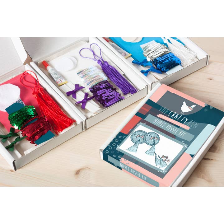 The Crafty Hen – wholesale DIY craft kit – Nipple Tassel Making Kit