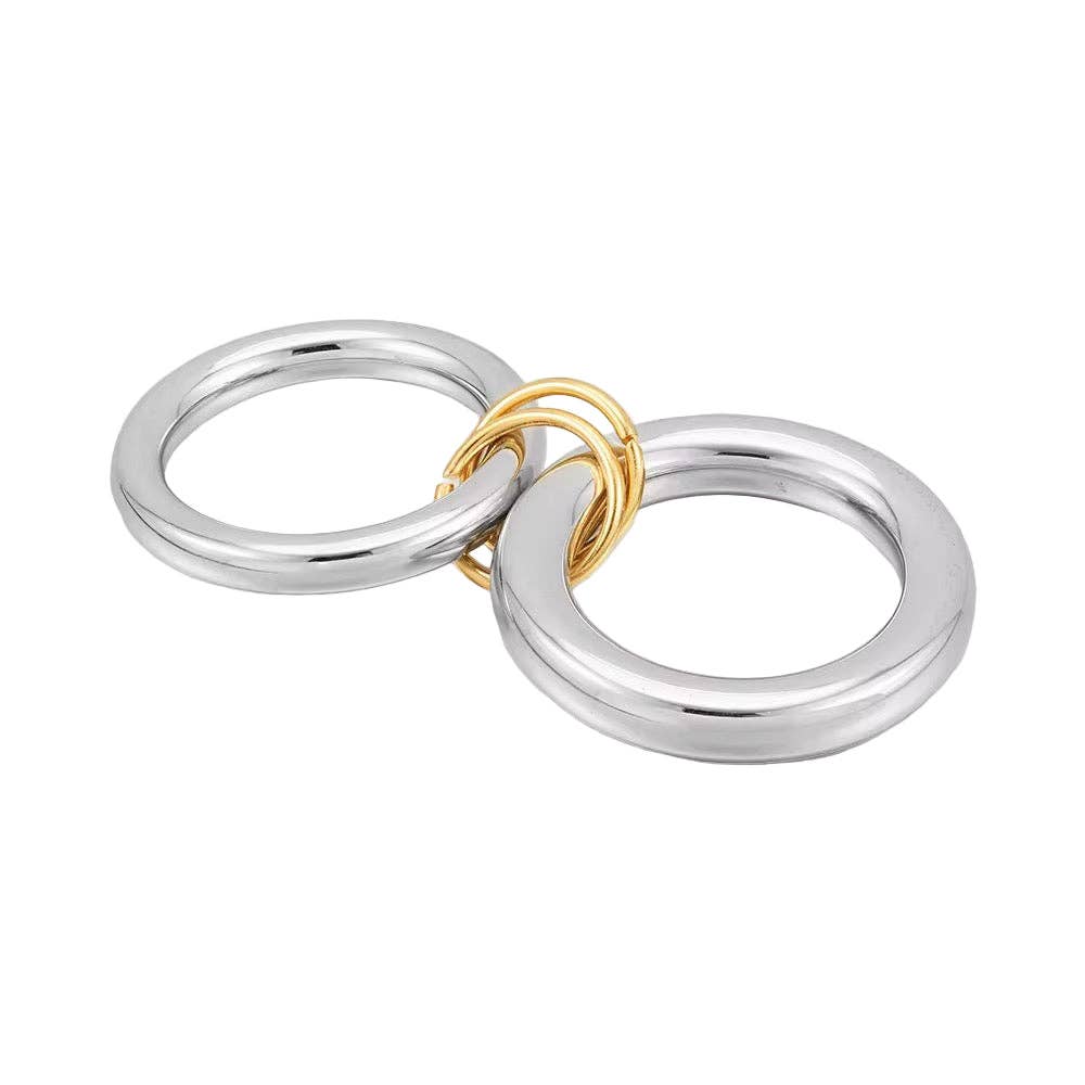 Sahira Jewelry Design - Wholesale Band/Stacked Ring - Preston Two Tone Stacked Ring0