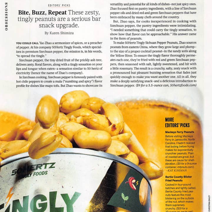 50Hertz Tingly Foods - Wholesale Nuts - Unique Tingly Sichuan Pepper Peanuts
