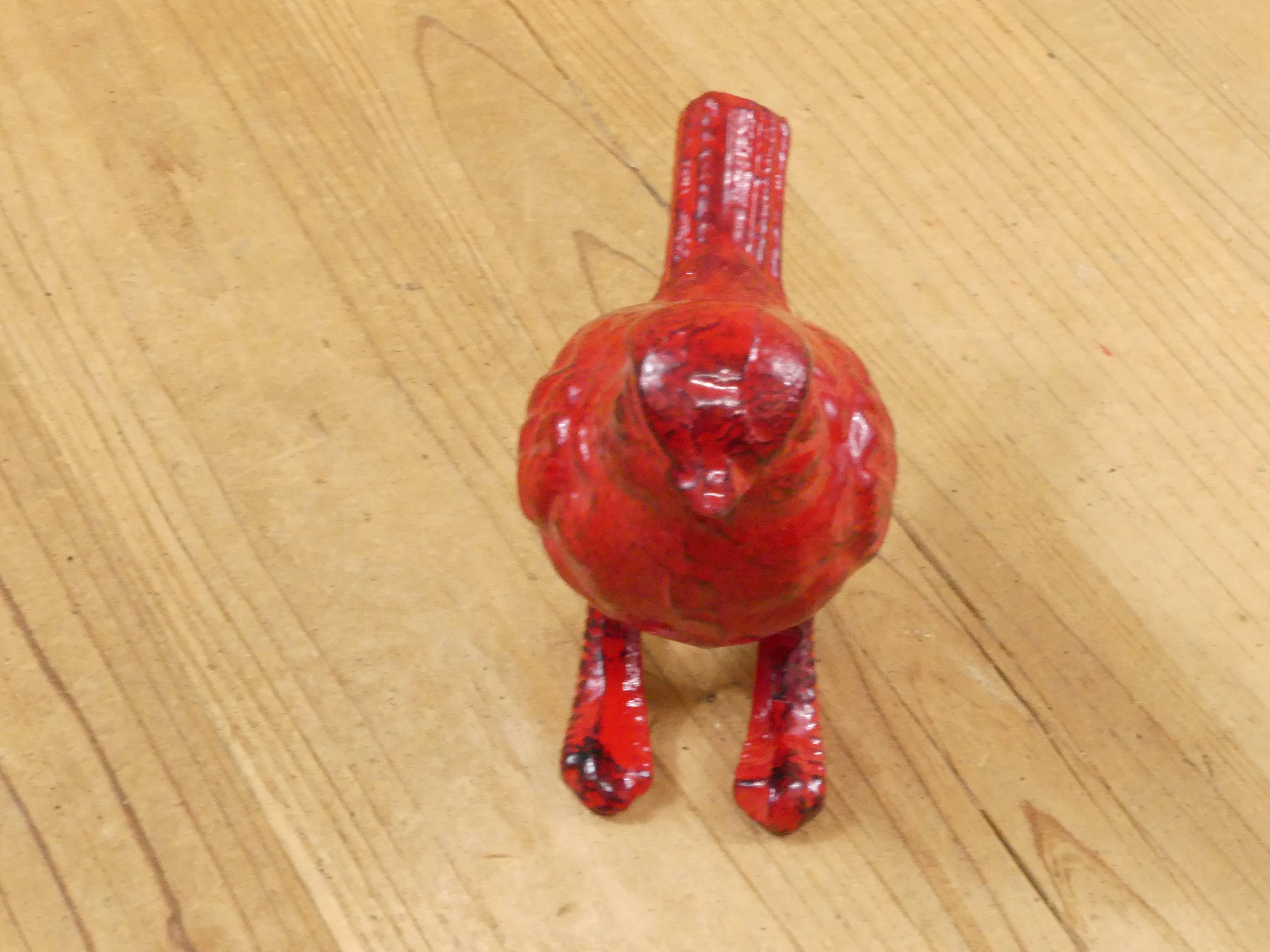 Midwest Craft House - Wholesale Decorative Figurine - CAST IRON RED BIRD FIGURE / CARDINAL1